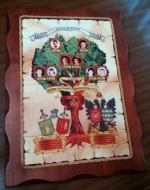 Arbol genealogico en ceramica aniversario de boda