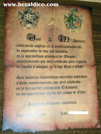 invitacion boda medieval