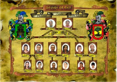 Árbol genealógico con fotos para Bodas de Oro